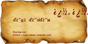 Égi Ádám névjegykártya